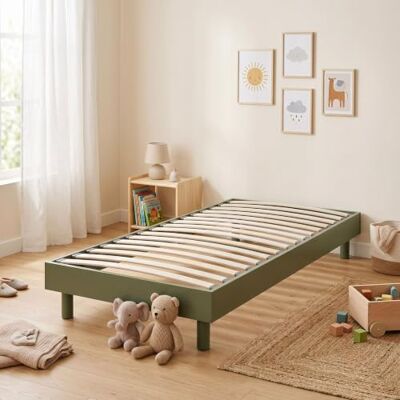 Terre de Nuit Sommier kit 90x190 cm en Bois Massif Kaki Terre de Nuit Sommier kit 90x190 cm en Bois Massif Kaki