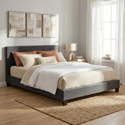 Weber Lit Dublin 160x200 + 1 sommier/Gris foncé Weber Lit Dublin 160x200 + 1 sommier/Gris foncé