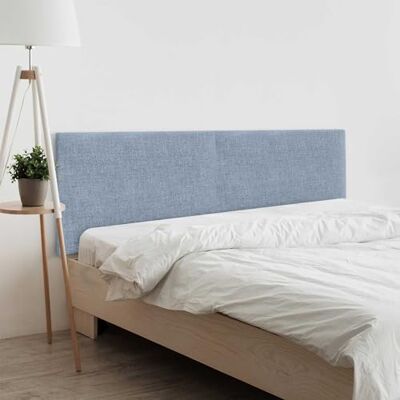 DHOME Top Trending Tête de lit doublée en lin naturel uni pour chambre à coucher, moderne (bleu, 180 cm, lit double, lit 180/190 cm) DHOME Top Trending Tête de lit doublée en lin naturel uni pour chambre à coucher, moderne (bleu, 180 cm, lit double, lit 180/190 cm)