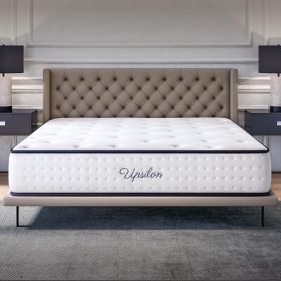COSMOS Upsilon Matelas 140x190 Épais 32 cm Mémoire de Forme + Blue Latex Mousse HR Confort Ferme 7 Zones Réversible Soutien du Dos Durabilité Supérieure COSMOS Upsilon Matelas 140x190 Épais 32 cm Mémoire de Forme + Blue Latex Mousse HR Confort Ferme 7 Zones Réversible Soutien du Dos Durabilité Supérieure