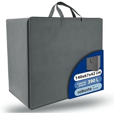Beautissu sac de transport pour matelas pliable modèle XXL avec fermeture 140x200cm gris robuste protection idéale facile housse pratique rangement gonflable Beautissu sac de transport pour matelas pliable modèle XXL avec fermeture 140x200cm gris robuste protection idéale facile housse pratique rangement gonflable