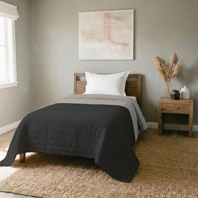Italian Bed Linen ELEGANT Couvre-lit d'été 170 x 270 cm Gris Italian Bed Linen ELEGANT Couvre-lit d'été 170 x 270 cm Gris