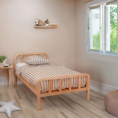 Terre de Nuit Ensemble Matelas Ferme Mousse Tranquillité 2.0 + Lit Enfant en pin Massif Bois Naturel 90x190 LT17019 en Pin Massif Bois Naturel Terre de Nuit Ensemble Matelas Ferme Mousse Tranquillité 2.0 + Lit Enfant en pin Massif Bois Naturel 90x190 LT17019 en Pin Massif Bois Naturel