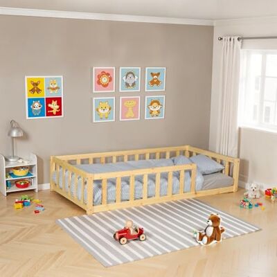 Weber Lit 80x160 Nino+ 1 sommier + barrière/Bois Clair Weber Lit 80x160 Nino+ 1 sommier + barrière/Bois Clair