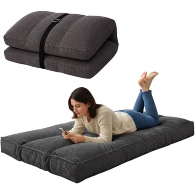 bananair Futon pour 1 personne Épais et confortable Housse lavable Idéal comme matelas de sol pliable Matelas japonais Sangle de rangement incluse (90 × 190 cm, gris foncé) bananair Futon pour 1 personne Épais et confortable Housse lavable Idéal comme matelas de sol pliable Matelas japonais Sangle de rangement incluse (90 × 190 cm, gris foncé)