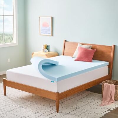 Linenspa Surmatelas en Mousse à mémoire de Forme infusée de Gel de 3 Pouces Linenspa Surmatelas en Mousse à mémoire de Forme infusée de Gel de 3 Pouces