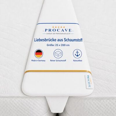 PROCAVE Comble l'espace visiteur, en mousse de 25 x 200 cm, relie deux matelas à une grande surface de couchage, pont d'amour confortable pour un sommeil réparateur, fabriqué en Allemagne PROCAVE Comble l'espace visiteur, en mousse de 25 x 200 cm, relie deux matelas à une grande surface de couchage, pont d'amour confortable pour un sommeil réparateur, fabriqué en Allemagne