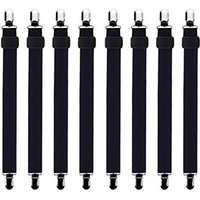 Bedecor -8Pcs (60cm à 200cm) Tendeur Drap Housse Lit Drap Réglable,Tendeurs de Maintien,Convient à Tous Lits et Matelas,Noir Bedecor -8Pcs (60cm à 200cm) Tendeur Drap Housse Lit Drap Réglable,Tendeurs de Maintien,Convient à Tous Lits et Matelas,Noir