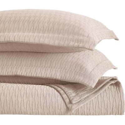 Superior Couvre-lit en coton beige pour très grand lit californien Superior Couvre-lit en coton beige pour très grand lit californien