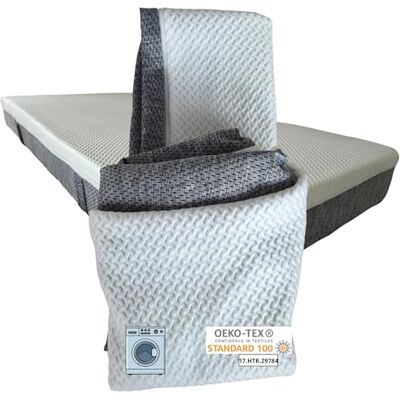 Natalia Spzoo Housse de Matelas 90x200 cm – Housse de Remplacement avec Fermeture Éclair Séparable – Certifiée OEKO-TEX – Base Antidérapante – Lavable en Machine (Classic, 16-22 cm Hauteur) Natalia Spzoo Housse de Matelas 90x200 cm – Housse de Remplacement avec Fermeture Éclair Séparable – Certifiée OEKO-TEX – Base Antidérapante – Lavable en Machine (Classic, 16-22 cm Hauteur)