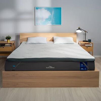 MKS Surmatelas H3 100 x 200 cm mousse gel 7 cm mousse à mémoire de forme Pour les personnes dormant sur le côté, le dos et le ventre, idéal pour les lits à sommier tapissier et les chambres MKS Surmatelas H3 100 x 200 cm mousse gel 7 cm mousse à mémoire de forme Pour les personnes dormant sur le côté, le dos et le ventre, idéal pour les lits à sommier tapissier et les chambres