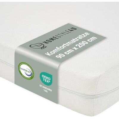 Homestyle4u Matelas Enfant en Mousse 90 x 200 cm Homestyle4u Matelas Enfant en Mousse 90 x 200 cm