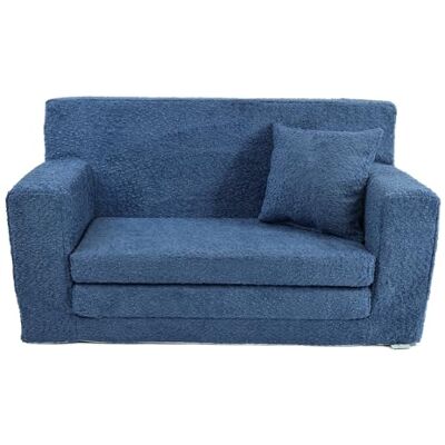 FORTISLINE Canapé pour enfant dépliable 83 x 47 x 43 cm Certifié Oeko-TEX – Canapé de jeu 2 en 1 – Lit rabattable – Mousse pelucheux FORTISLINE Canapé pour enfant dépliable 83 x 47 x 43 cm Certifié Oeko-TEX – Canapé de jeu 2 en 1 – Lit rabattable – Mousse pelucheux