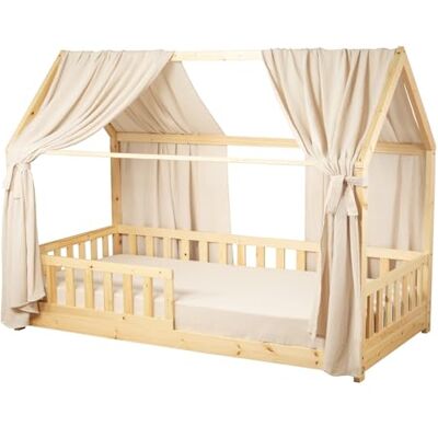 Sevira Kids Set Double Ciel de lit cabane en Gaze de Coton Duo Made in France Sevira Kids Set Double Ciel de lit cabane en Gaze de Coton Duo Made in France