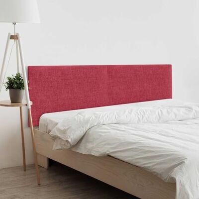 DHOME Tête de lit capitonnée en lin naturel massif pour chambre à coucher, moderne, rouge, 180 cm double (180/190 lits) DHOME Tête de lit capitonnée en lin naturel massif pour chambre à coucher, moderne, rouge, 180 cm double (180/190 lits)