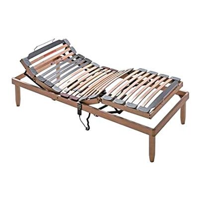EvergreenWeb Sommier électrique simple 90 x 200 cm, orthopédique avec lèvement motorisé, base lit à lattes en bois renforcé, pieds démontables, pliable 4 zones régulateurs de rigidité, déductible EvergreenWeb Sommier électrique simple 90 x 200 cm, orthopédique avec lèvement motorisé, base lit à lattes en bois renforcé, pieds démontables, pliable 4 zones régulateurs de rigidité, déductible