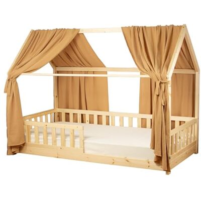 Sevira Kids Set double ciel de lit cabane en gaze de coton DUO Made in France Sevira Kids Set double ciel de lit cabane en gaze de coton DUO Made in France