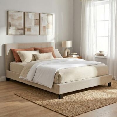 Weber Lit Dublin 160x200 + 1 sommier/Beige Weber Lit Dublin 160x200 + 1 sommier/Beige
