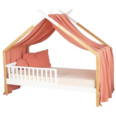 Sevira Kids Toile de lit, ciel de lit cabane en gaze de coton, Jeanne Made in France Sevira Kids Toile de lit, ciel de lit cabane en gaze de coton, Jeanne Made in France