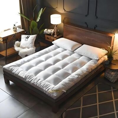 LIANTIAN Tatami Matelas Tatami confortable et respirant avec double design antidérapant, matelas d'invité pliable avec tissu brossé doux pour la peau, convient pour la chambre à coucher (blanc, 180 x LIANTIAN Tatami Matelas Tatami confortable et respirant avec double design antidérapant, matelas d'invité pliable avec tissu brossé doux pour la peau, convient pour la chambre à coucher (blanc, 180 x