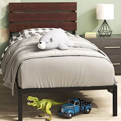 Zinus Figari Cadre de lit simple 90 x 190 cm – Hauteur 78,7 cm – Base de lit durable en bambou et métal avec tête de lit – Grain de café Zinus Figari Cadre de lit simple 90 x 190 cm – Hauteur 78,7 cm – Base de lit durable en bambou et métal avec tête de lit – Grain de café