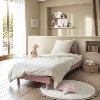 Terre de Nuit Sommier kit en Bois Massif Rose poudré 90x200 Terre de Nuit Sommier kit en Bois Massif Rose poudré 90x200