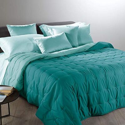 Caleffi Calduccia Mia 100% polyester couleur unie pour lit double Anis Caleffi Calduccia Mia 100% polyester couleur unie pour lit double Anis