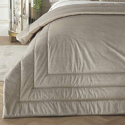 Laurence Llewelyn-Bowen Couvre-lit en polyester et lin Beige 220 x 150 cm Laurence Llewelyn-Bowen Couvre-lit en polyester et lin Beige 220 x 150 cm