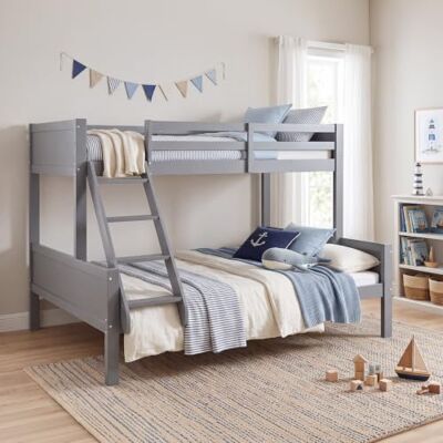 Homestyle4u Lit superposé 90 x 200 et 140 x 200 cm Lit superposé en pin Lit superposé double avec sommier à lattes pour enfants et adultes Lit mezzanine en bois massif avec échelle et protection Homestyle4u Lit superposé 90 x 200 et 140 x 200 cm Lit superposé en pin Lit superposé double avec sommier à lattes pour enfants et adultes Lit mezzanine en bois massif avec échelle et protection