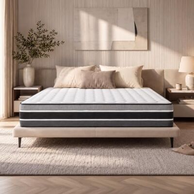 COSMOS Feliz Matelas 140x190 Noyau Hybride 26 cm Ressorts Ensachés + Mousse mémoire Accueil Blue Latex Soutien Mi-Ferme 7 Zones Couchage Indépendant Réversible COSMOS Feliz Matelas 140x190 Noyau Hybride 26 cm Ressorts Ensachés + Mousse mémoire Accueil Blue Latex Soutien Mi-Ferme 7 Zones Couchage Indépendant Réversible