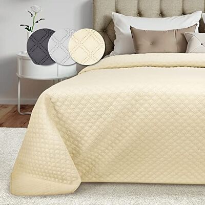 Beautissu couvre lit 2 personnes matelassé respirant pour boxspring grand Beautissu couvre lit 2 personnes matelassé respirant pour boxspring grand