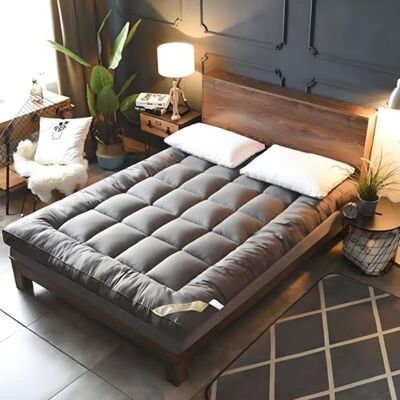LIANTIAN Tatami Matelas Tatami confortable et respirant avec double design antidérapant, matelas d'invité pliable avec tissu brossé doux pour la peau, convient pour la chambre à coucher (gris, 120 x LIANTIAN Tatami Matelas Tatami confortable et respirant avec double design antidérapant, matelas d'invité pliable avec tissu brossé doux pour la peau, convient pour la chambre à coucher (gris, 120 x