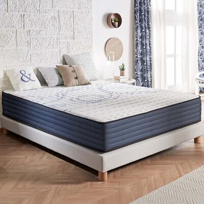 naturalex PerfectDream Matelas 150x200 Noyau Hybride Épais 30 cm Ressorts Ensachés Soutien Mousse à mémoire + Blue Latex Confort Mi-Ferme Réversible Couchage Indépendant naturalex PerfectDream Matelas 150x200 Noyau Hybride Épais 30 cm Ressorts Ensachés Soutien Mousse à mémoire + Blue Latex Confort Mi-Ferme Réversible Couchage Indépendant