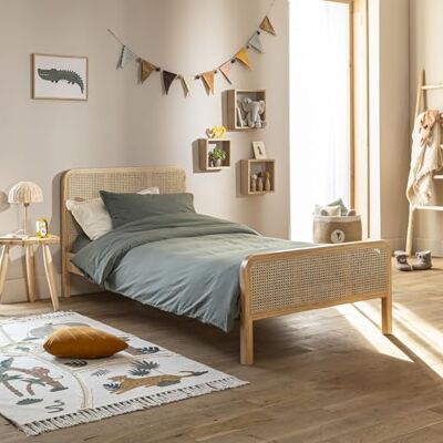 Terre de Nuit Lit Adulte en pin Massif Naturel avec véritable cannage Anna 90x190 LT17018 Terre de Nuit Lit Adulte en pin Massif Naturel avec véritable cannage Anna 90x190 LT17018