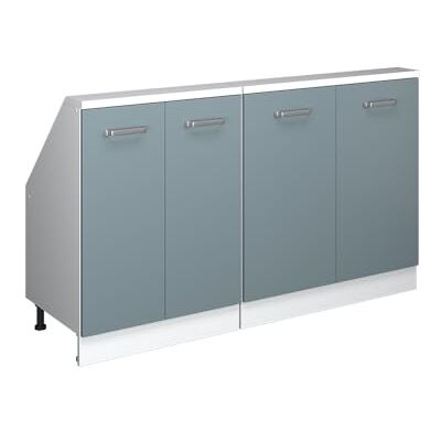 Vicco Ensembles de meuble de rangement sous pente Rion, Bleu-gris/Blanc L140 x P46 cm , Lot de 2, gain de place pour les pièces mansardées Vicco Ensembles de meuble de rangement sous pente Rion, Bleu-gris/Blanc L140 x P46 cm , Lot de 2, gain de place pour les pièces mansardées