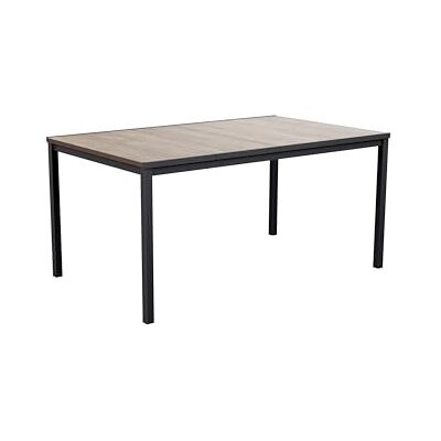 Keter Porto Table de salle à manger extérieure pour jardin et terrasse, 160 x 95 x 75 cm, convient pour 6 personnes, plateau en finition effet bois, structure en métal graphite Keter Porto Table de salle à manger extérieure pour jardin et terrasse, 160 x 95 x 75 cm, convient pour 6 personnes, plateau en finition effet bois, structure en métal graphite