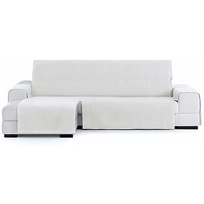 Eysa Housse de chaise longue pratique Orient 240 cm, couleur 00/blanc, gauche vue de face Eysa Housse de chaise longue pratique Orient 240 cm, couleur 00/blanc, gauche vue de face