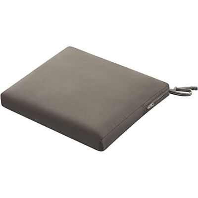 Classic Accessories Ravenna Coussin de chaise, 43,2 x 38,1 x 5,1 cm d'épaisseur, taupe foncé Classic Accessories Ravenna Coussin de chaise, 43,2 x 38,1 x 5,1 cm d'épaisseur, taupe foncé