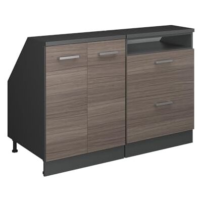 Vicco Ensemble de meuble sous pente Rion Gris noble/Anthracite L120 x P60 cm , Lot de 2, gain de place pour les pièces mansardées Vicco Ensemble de meuble sous pente Rion Gris noble/Anthracite L120 x P60 cm , Lot de 2, gain de place pour les pièces mansardées