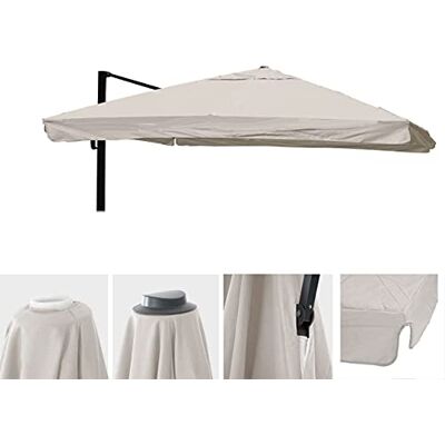 Mendler Housse de rechange pour parasol déporté de luxe HWC-A96 avec rabat Housse de rechange 3 x 3 m (diamètre 4,24 m) Polyester 3 kg Mendler Housse de rechange pour parasol déporté de luxe HWC-A96 avec rabat Housse de rechange 3 x 3 m (diamètre 4,24 m) Polyester 3 kg
