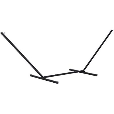 Outsunny Support Pied de hamac Structure Robuste 3,60Lx0,92lx1,12H m Noir Métal Époxy, Extérieur Outsunny Support Pied de hamac Structure Robuste 3,60Lx0,92lx1,12H m Noir Métal Époxy, Extérieur