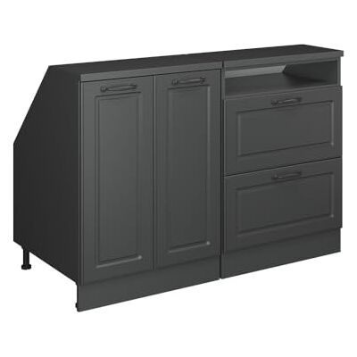 Vicco Ensemble de meuble sous pente Rion Anthracite campagne/Anthracite L120 x P60 cm , Lot de 2, gain de place pour les pièces mansardées Vicco Ensemble de meuble sous pente Rion Anthracite campagne/Anthracite L120 x P60 cm , Lot de 2, gain de place pour les pièces mansardées