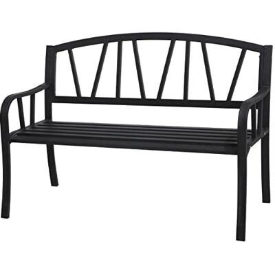 HESPERIDE Hespéride Banc de Jardin Alvernia Noir3 Places Anti-rouille Finition Transparente Lisse Résistant aux Intempéries Mobilier pour Terrasse, Balcon HESPERIDE Hespéride Banc de Jardin Alvernia Noir3 Places Anti-rouille Finition Transparente Lisse Résistant aux Intempéries Mobilier pour Terrasse, Balcon