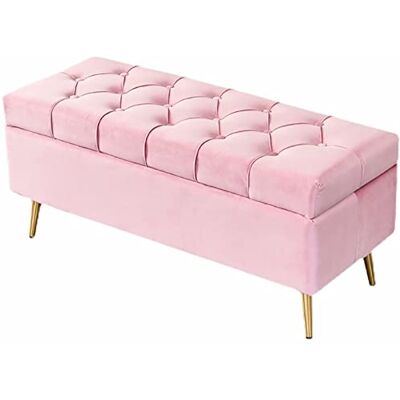 ZHANGXAO Banc ottoman rectangulaire avec rangement en velours Banc de rangement rembourré Repose-pieds touffeté Table basse pour salon, chambre à coucher et chambre d'enfant Coffre de ZHANGXAO Banc ottoman rectangulaire avec rangement en velours Banc de rangement rembourré Repose-pieds touffeté Table basse pour salon, chambre à coucher et chambre d'enfant Coffre de