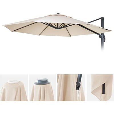 Mendler HWC-A96 Housse de parasol 8 baleines rondes Ø 3 m 220 g/m² Polyester Housse de rechange pour parasol déporté HWC-A96 Mendler HWC-A96 Housse de parasol 8 baleines rondes Ø 3 m 220 g/m² Polyester Housse de rechange pour parasol déporté HWC-A96