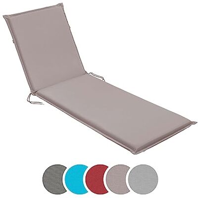 sleepling 197233 Coussin d'extérieur pour chaises Longues Chaise de Jardin Bain de Soleil Fabriqué en UE Bande de réglage Housse Amovible et Lavable, 190 x 58 x 6 cm, Taupe sleepling 197233 Coussin d'extérieur pour chaises Longues Chaise de Jardin Bain de Soleil Fabriqué en UE Bande de réglage Housse Amovible et Lavable, 190 x 58 x 6 cm, Taupe