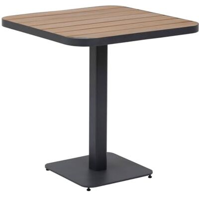 HESPERIDE Hespéride Table de Jardin bistro Tyla Gris Graphite 2 Places Acier Traité Epoxy Antirouille Acacia HESPERIDE Hespéride Table de Jardin bistro Tyla Gris Graphite 2 Places Acier Traité Epoxy Antirouille Acacia