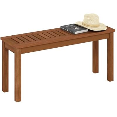 Furinno Banc d'extérieur en bois dur avec dossier en teck, huile, bois, naturel, 1 pièce Furinno Banc d'extérieur en bois dur avec dossier en teck, huile, bois, naturel, 1 pièce