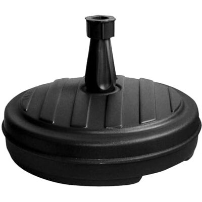 EDA Pied de Parasol en Plastique Rond 13L Pour Mât Ø 1,8 à 3,2 cm à Remplir d'Eau ou Sable Gris foncé EDA Pied de Parasol en Plastique Rond 13L Pour Mât Ø 1,8 à 3,2 cm à Remplir d'Eau ou Sable Gris foncé