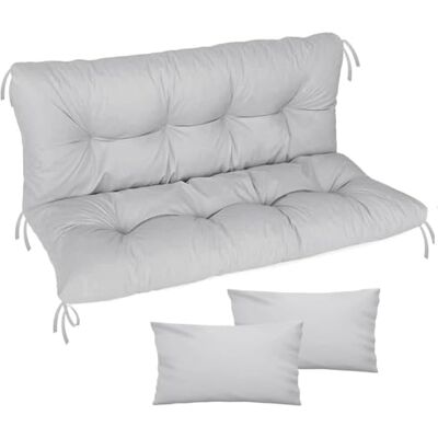 Ferocity Coussin pour balancelle hollywoodienne 100 x 50 x 50 cm Avec 2 coussins pour banc de jardin Coussin d'assise et de dossier Matelas Coussin d'assise et de jardin Gris 133 Ferocity Coussin pour balancelle hollywoodienne 100 x 50 x 50 cm Avec 2 coussins pour banc de jardin Coussin d'assise et de dossier Matelas Coussin d'assise et de jardin Gris 133